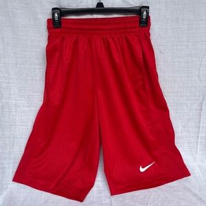 Nike Youth Small Basketball Shorts. Pockets. Drawstrings. Knee length.